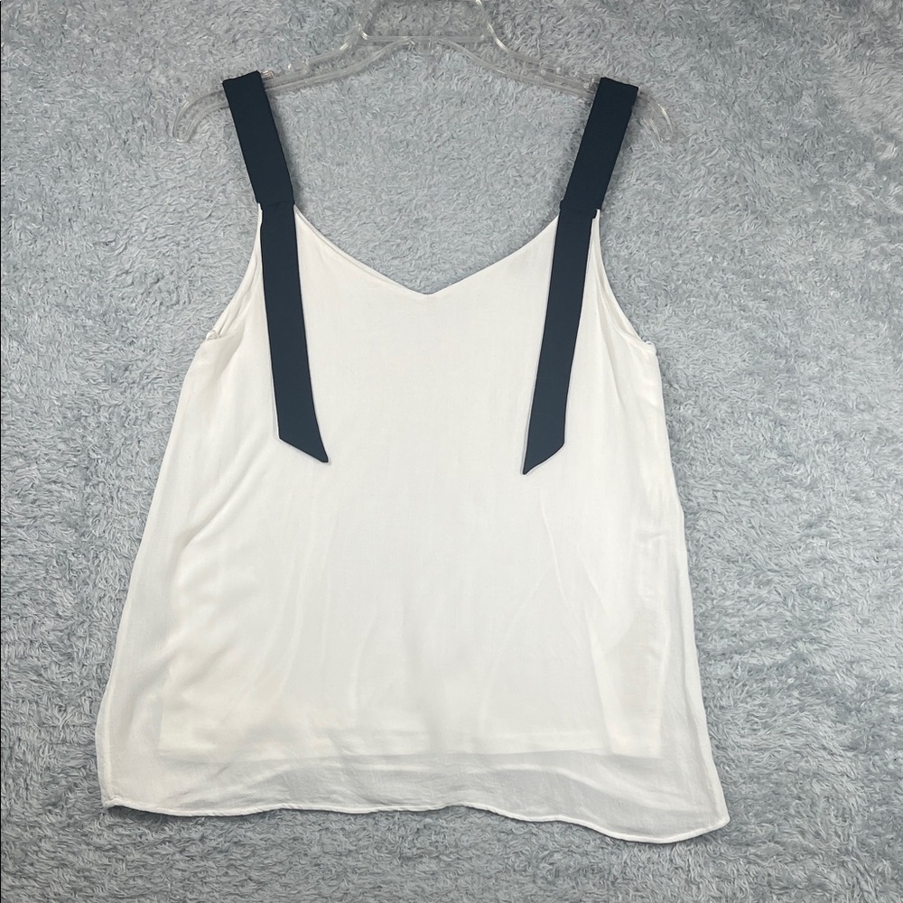 Massimo Dutti White Camisole with Dark Straps